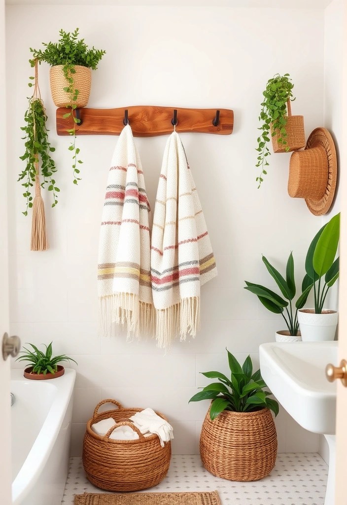 12 Stylish Decorative Towels to Upgrade Your Bathroom Decor - 1. Boho Chic Vibes