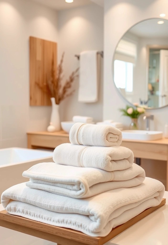 12 Stylish Decorative Towels to Upgrade Your Bathroom Decor - 10. Spa-Inspired Serenity