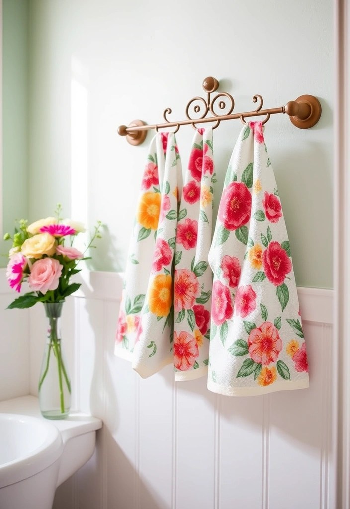 12 Stylish Decorative Towels to Upgrade Your Bathroom Decor - 3. Floral Fantasy