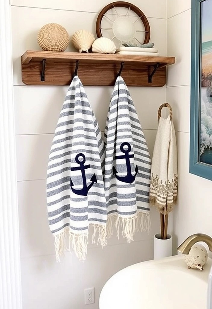 12 Stylish Decorative Towels to Upgrade Your Bathroom Decor - 4. Nautical Themes