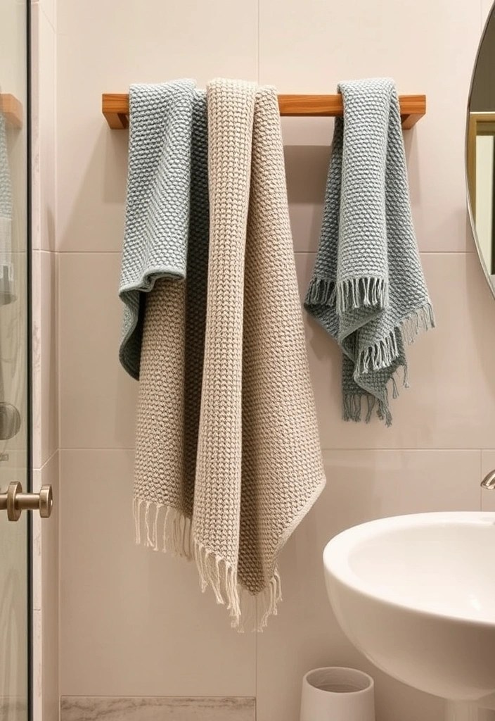 12 Stylish Decorative Towels to Upgrade Your Bathroom Decor - 6. Textured Weaves