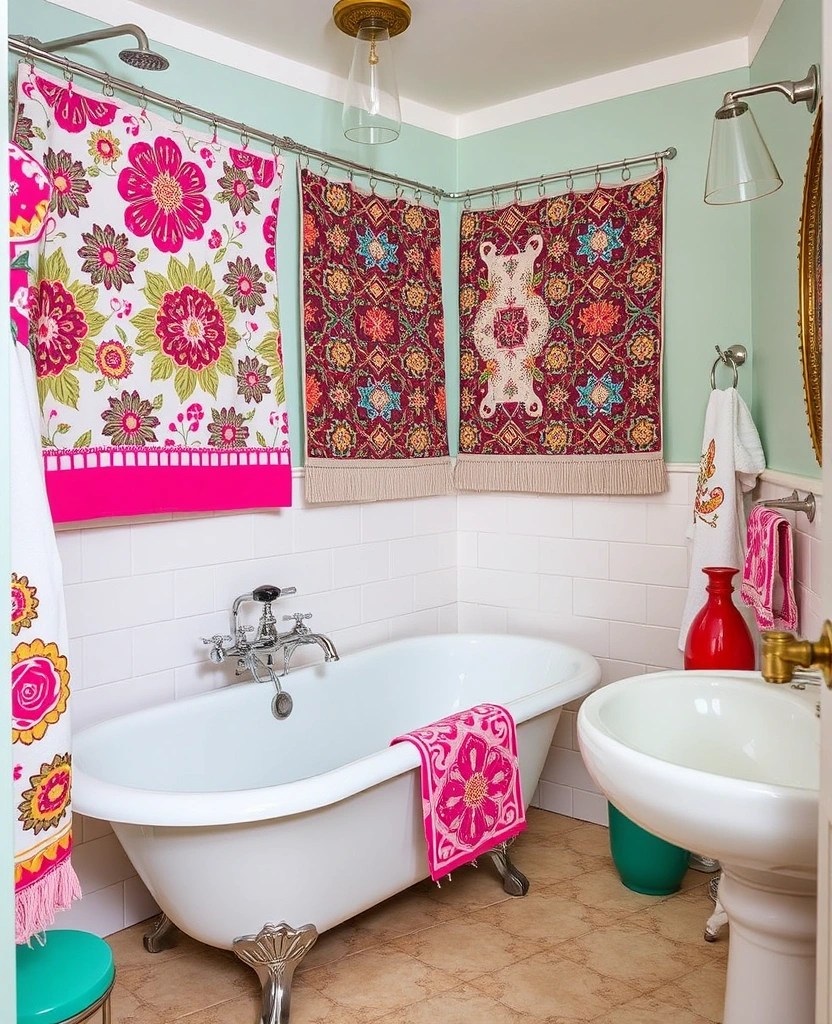 12 Stylish Decorative Towels to Upgrade Your Bathroom Decor - 9. Retro Revival
