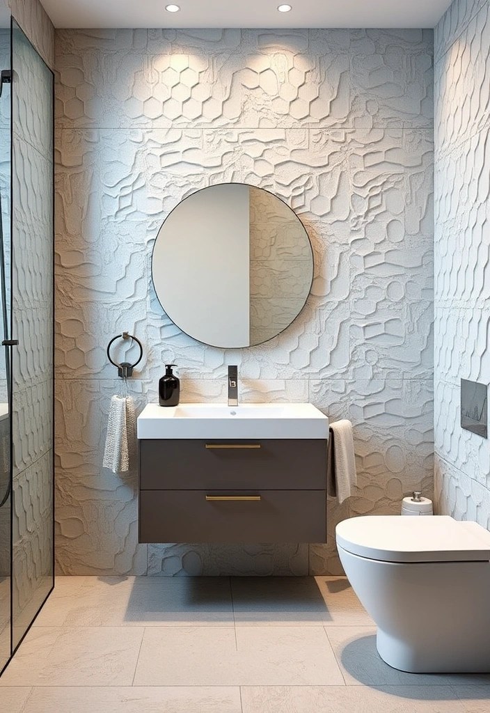 14 Chic Bathroom Makeovers That’ll Make You Feel Like You’re in a Spa (You Won't Believe #4!) - 12. Textured Walls